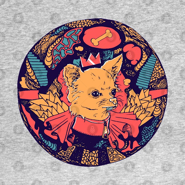 Retro Triad Circle of the Chihuahua by kenallouis